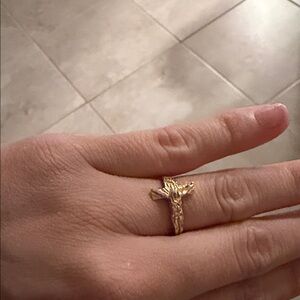 Jesus  Gold Cross Ring
